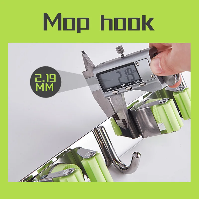 1pc Stainless Steel Broom Mop Holder Wall Mounted Non-drill Broom Storage Rack Hanger LB88
1pc Stainless Steel Broom Mop Holder Wall Mounted Non-drill Broom Storage Rack Hanger LB88