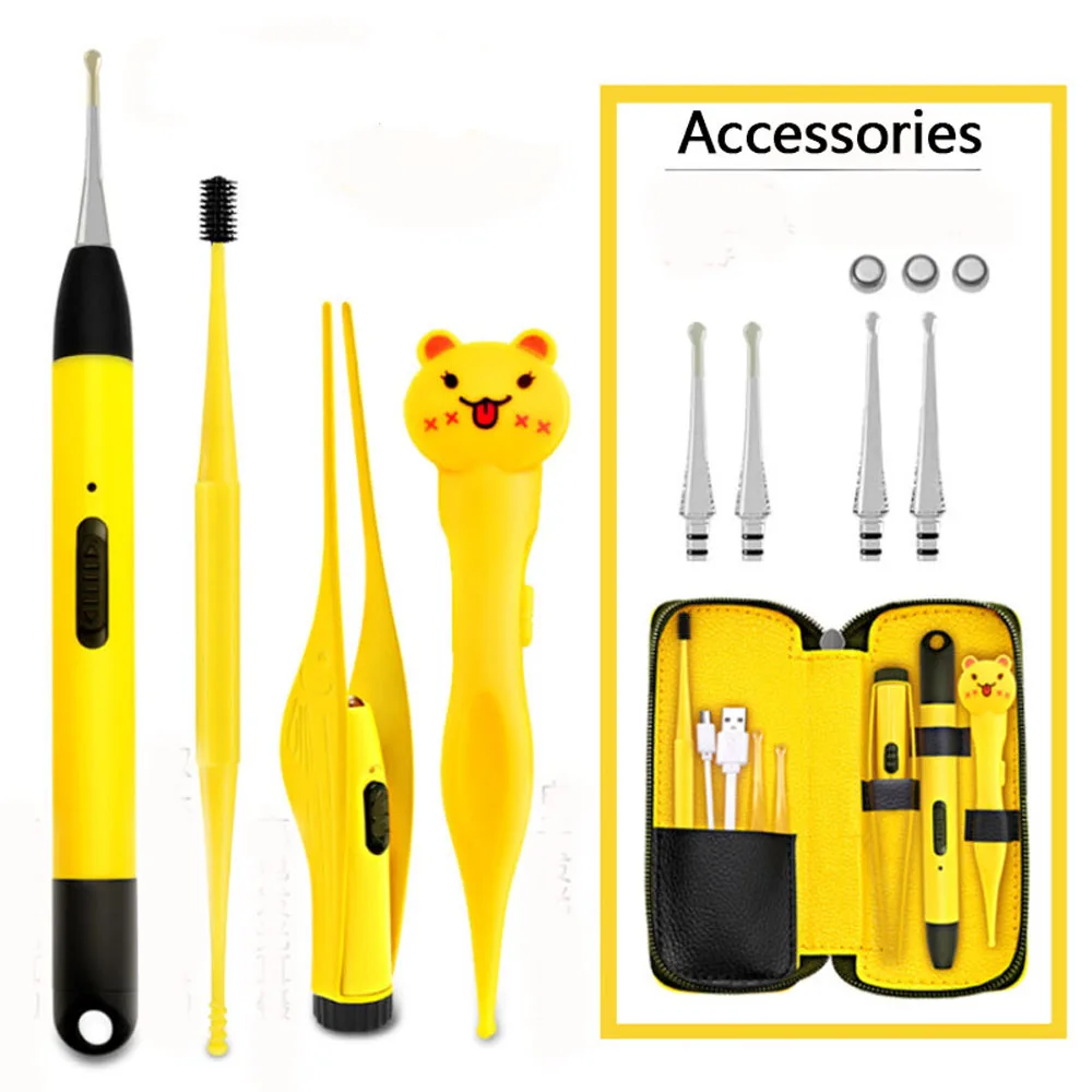 Luminous Earpick Suit Rechargeable Ear Tweezers Booger Clip Ear Picking Tool Spiral Massage Ear Wax Remover Cleaner for Kid
Luminous Earpick Suit Rechargeable Ear Tweezers Booger Clip Ear Picking Tool Spiral Massage Ear Wax Remover Cleaner for Kid