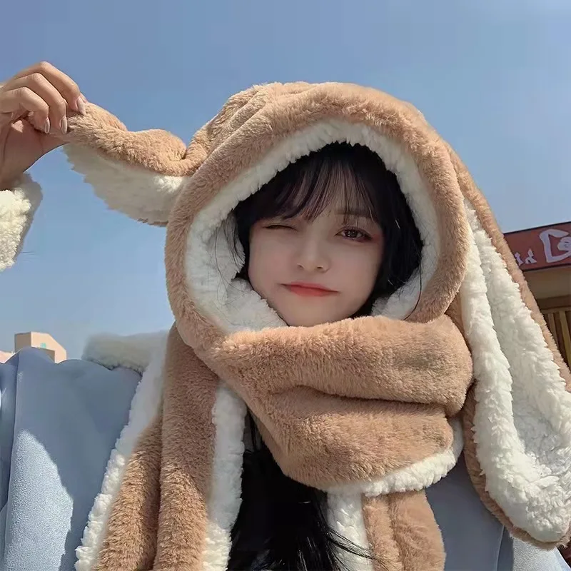3 In1 Gloves Scarf Rabbit Hat Long Ears Cute Cartoon Hat Kawaii Funny Birthday Gift Bunny Plush Cap Winter for Women Girlfriend
3 In1 Gloves Scarf Rabbit Hat Long Ears Cute Cartoon Hat Kawaii Funny Birthday Gift Bunny Plush Cap Winter for Women Girlfriend