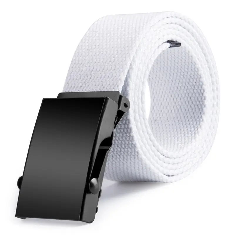 Hot Sale Fashion Webbing Black Buckle Belt Army Accessories Waist Belts Men Womens Unisex Cotton Canvas Fabric
Hot Sale Fashion Webbing Black Buckle Belt Army Accessories Waist Belts Men Womens Unisex Cotton Canvas Fabric