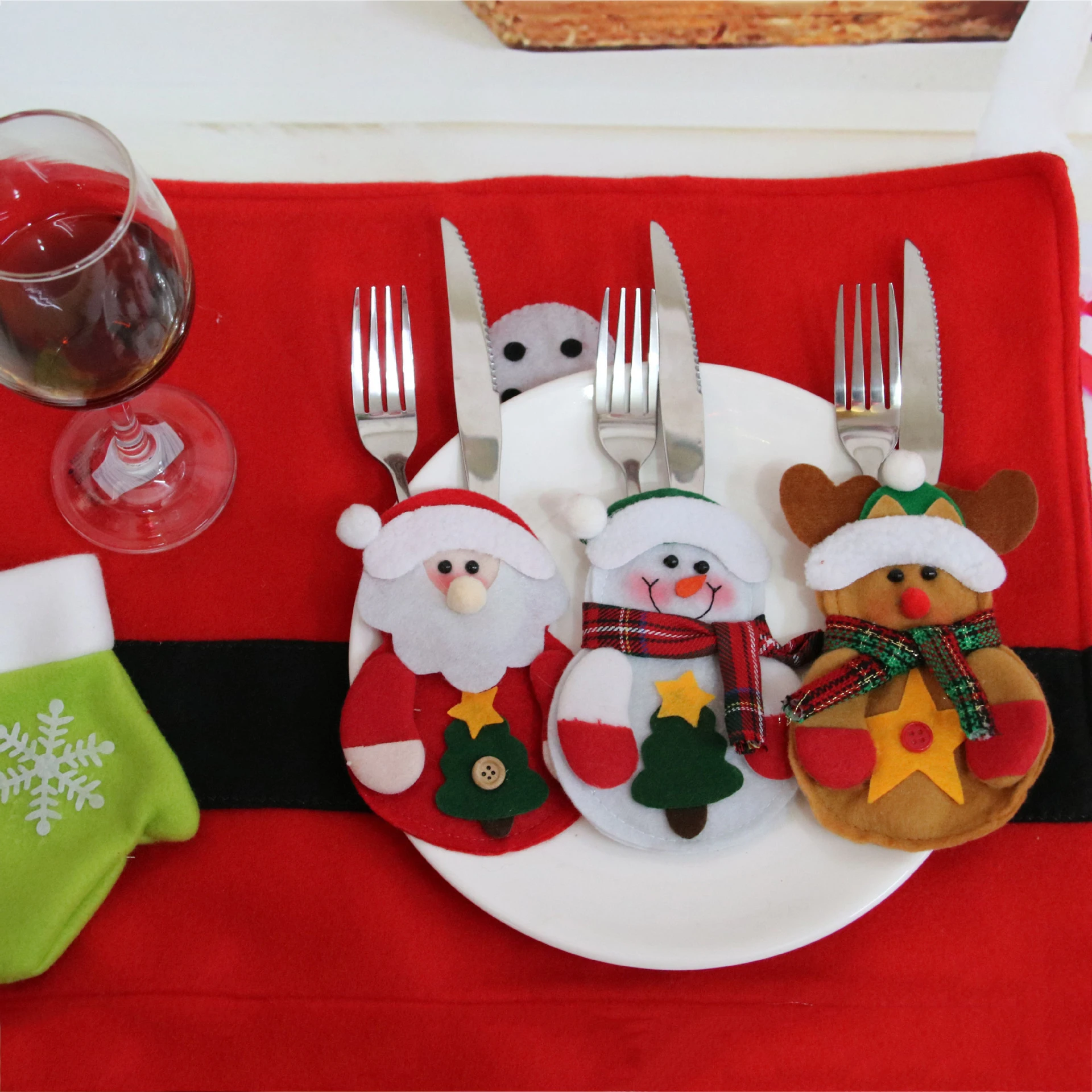 KitchenAce 1pc Non-woven Fabrics Home Decor For Holiday Party Wedding Christmas Decorations Kitchen Table Knief Forks Set Cover
KitchenAce 1pc Non-woven Fabrics Home Decor For Holiday Party Wedding Christmas Decorations Kitchen Table Knief Forks Set Cover