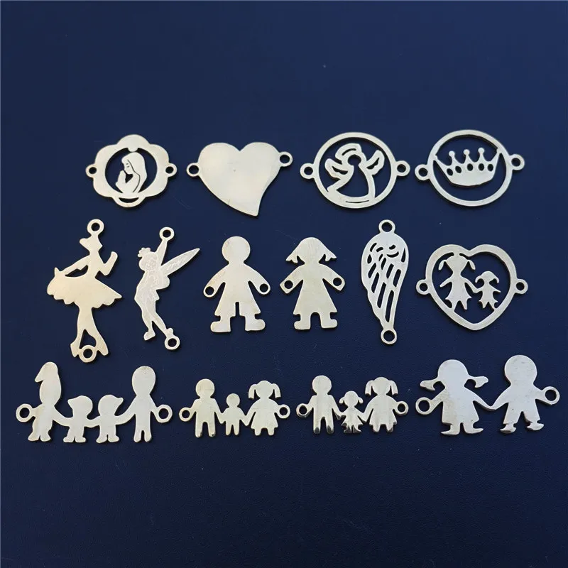 50 Pieces Real Gold Stainless Steel Connector Link Family Member Man Woman Kid Virgin Mary Fairy Ballet Girl Diy Bracelet Making
50 Pieces Real Gold Stainless Steel Connector Link Family Member Man Woman Kid Virgin Mary Fairy Ballet Girl Diy Bracelet Making