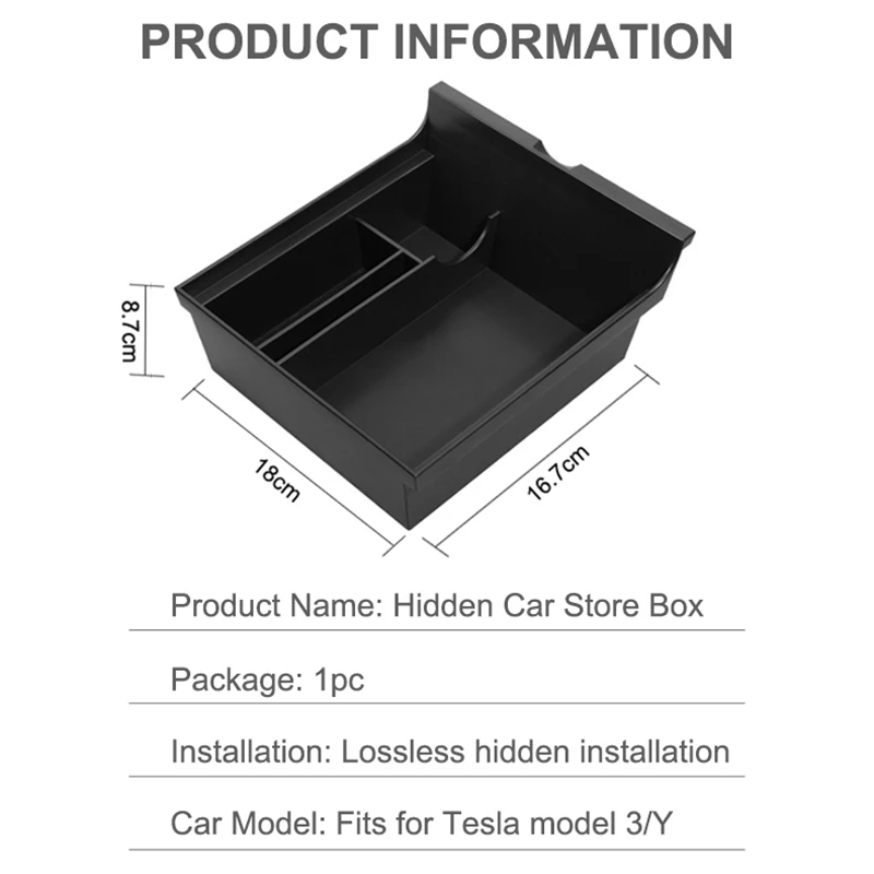 Car Central Control Armrest Storage Box Organizer Surface Flocking ABS Hidden Storage Box Car Accessories For Tesla Model 3 2021
Car Central Control Armrest Storage Box Organizer Surface Flocking ABS Hidden Storage Box Car Accessories For Tesla Model 3 2021