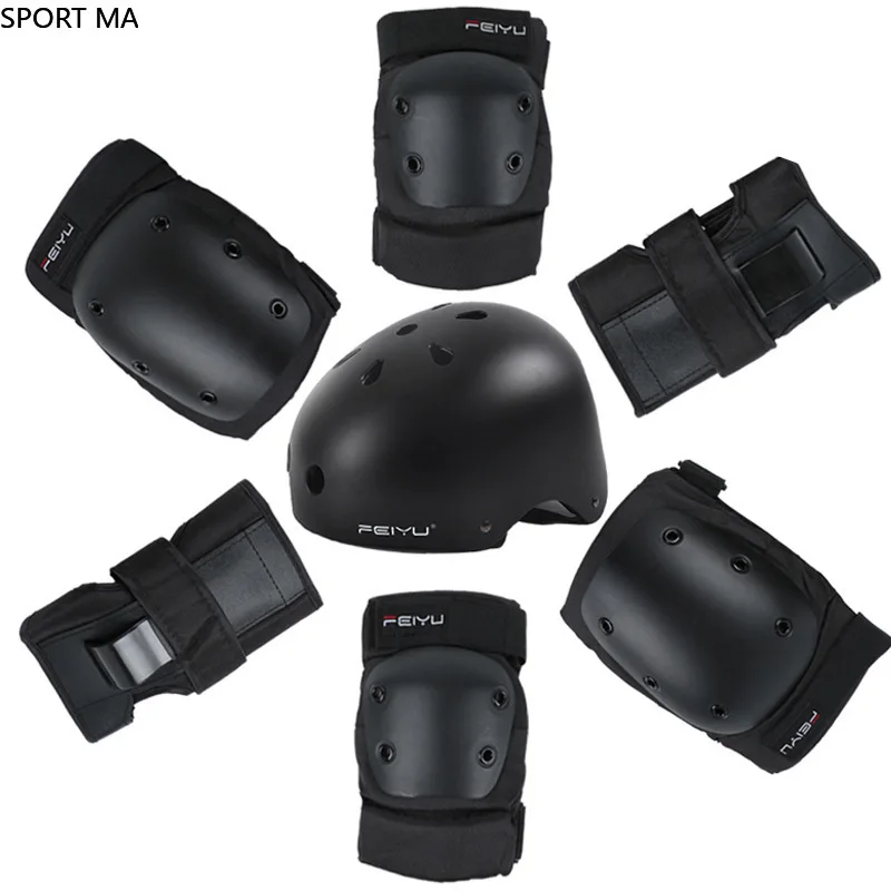 Protective Gear Set Skating Helmet Knee Pads Elbow Pads Wrist Protector for Kids Adults Cycling Roller Skating Rock Climbing 
Protective Gear Set Skating Helmet Knee Pads Elbow Pads Wrist Protector for Kids Adults Cycling Roller Skating Rock Climbing