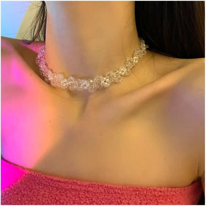 Fashion Jewelry Women Choker Necklace Delicate Design Hot Selling Simulated Pearl Glass Beads Necklace For Party Gifts
Fashion Jewelry Women Choker Necklace Delicate Design Hot Selling Simulated Pearl Glass Beads Necklace For Party Gifts