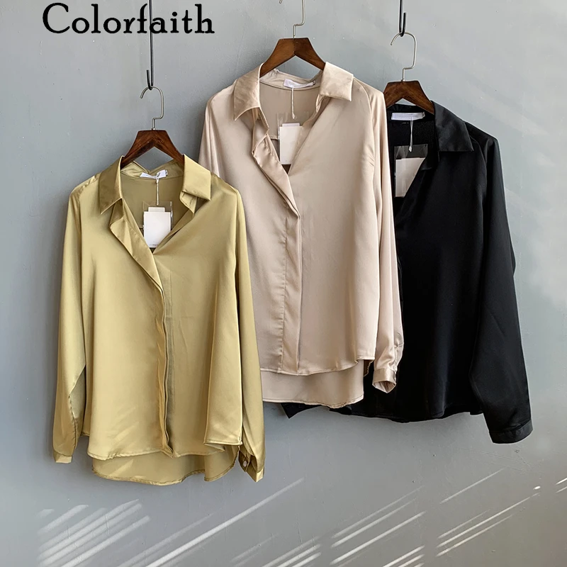 Colorfaith New 2020 Women Spring Summer Satin Blouse Shirts Casual Multi Colors Loose Notched Fashionable Female Tops BL6827
Colorfaith New 2020 Women Spring Summer Satin Blouse Shirts Casual Multi Colors Loose Notched Fashionable Female Tops BL6827