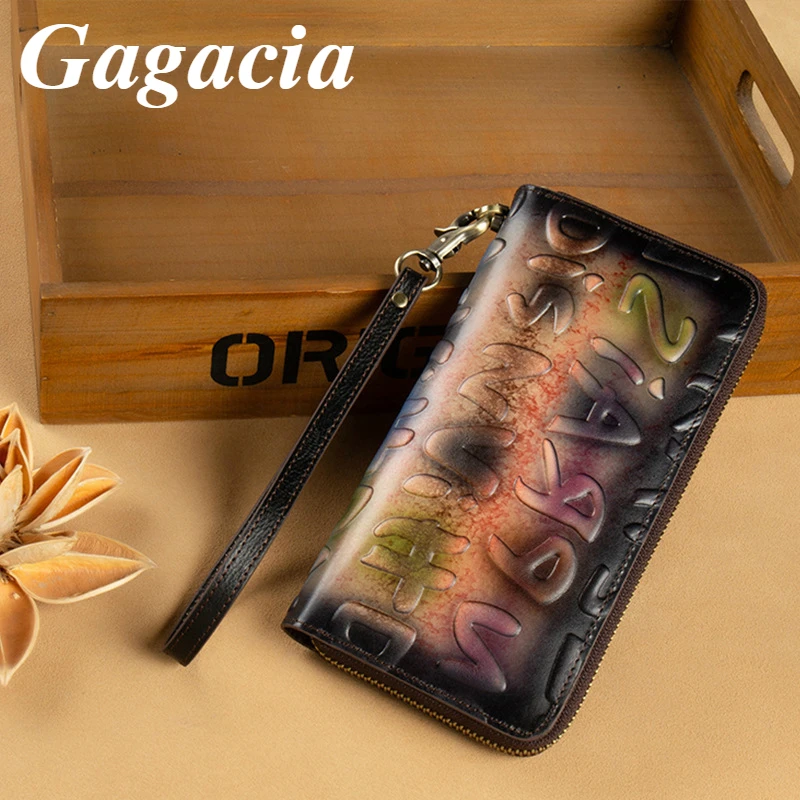 Gagacia Vintage Women Wallet Luxury Genuine Leather Long Purse For Women New High-quality Embossed Letter Leisure ID Card Holder
Gagacia Vintage Women Wallet Luxury Genuine Leather Long Purse For Women New High-quality Embossed Letter Leisure ID Card Holder