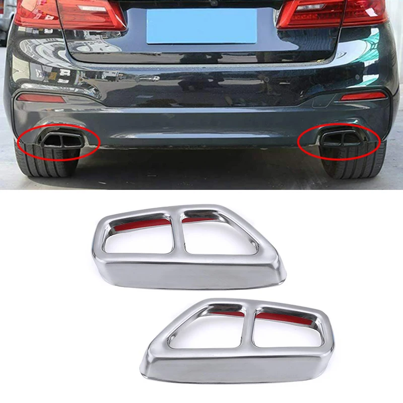 2Pcs/Sets Stainless Rear Dual Pipe Exhaust Outputs Mufflers Cover For BMW New 5 Series G30 G31 2017-2018
2Pcs/Sets Stainless Rear Dual Pipe Exhaust Outputs Mufflers Cover For BMW New 5 Series G30 G31 2017-2018