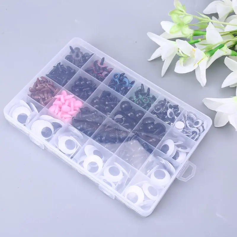 376pcs/box Plastic Safety Eyes Nose with Washers for Bear Doll Animal Puppet Toy Making DIY Crafts Accessories
376pcs/box Plastic Safety Eyes Nose with Washers for Bear Doll Animal Puppet Toy Making DIY Crafts Accessories