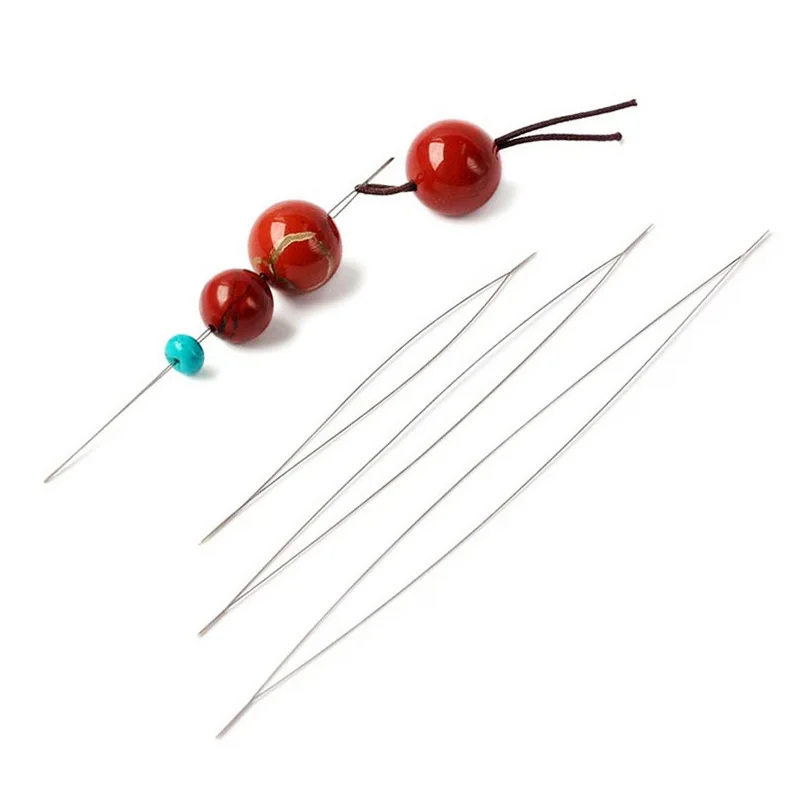 LMDZ Stainless Steel Big Eye Curved Beading Needles Easy Jewelry Making Tools for Beads and Pearls Thread String Cord 5 Sizes
LMDZ Stainless Steel Big Eye Curved Beading Needles Easy Jewelry Making Tools for Beads and Pearls Thread String Cord 5 Sizes