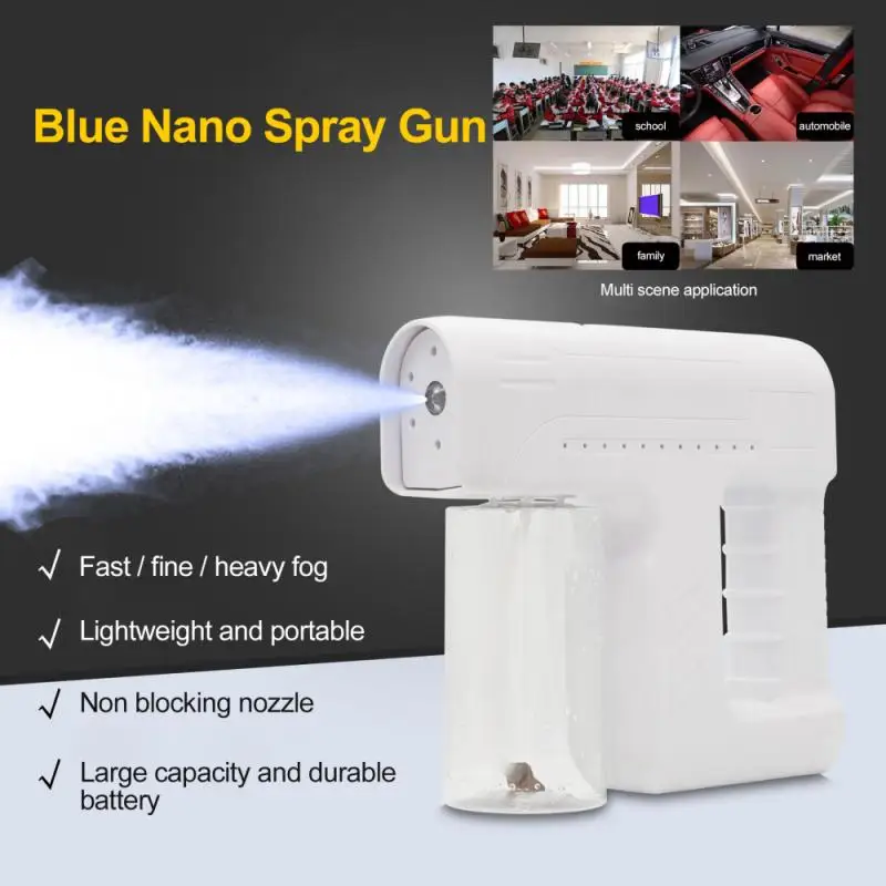 High Quality Wireless 300ml Disinfection Spray Gun Blue Light Nano Atomization Disinfection Gun Handheld Sprayer Nano Atomizer
High Quality Wireless 300ml Disinfection Spray Gun Blue Light Nano Atomization Disinfection Gun Handheld Sprayer Nano Atomizer