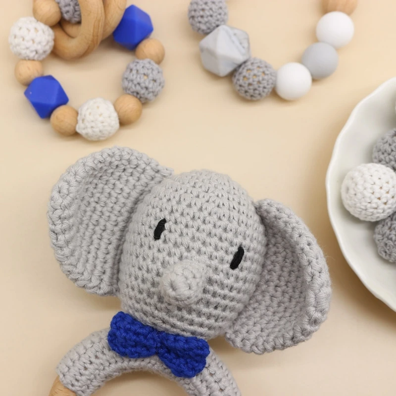 Baby Pacifier Clip Teething Bracelet Crochet Elephant Soother Infants Rattle Teether Toy Newborn Dummy Chain Holder Shower Gifts
Baby Pacifier Clip Teething Bracelet Crochet Elephant Soother Infants Rattle Teether Toy Newborn Dummy Chain Holder Shower Gifts