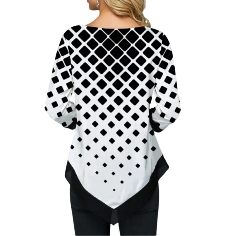 Дропшиппинг женские футболки с геометрическим принтом женская футболка длинным