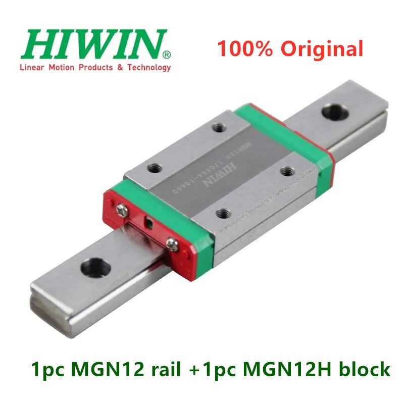 Оригинальная линейная направляющая Hiwin MGN12 150 200 250 300 330 350 400 450 500 550 мм MGNR12 1 шт. блок