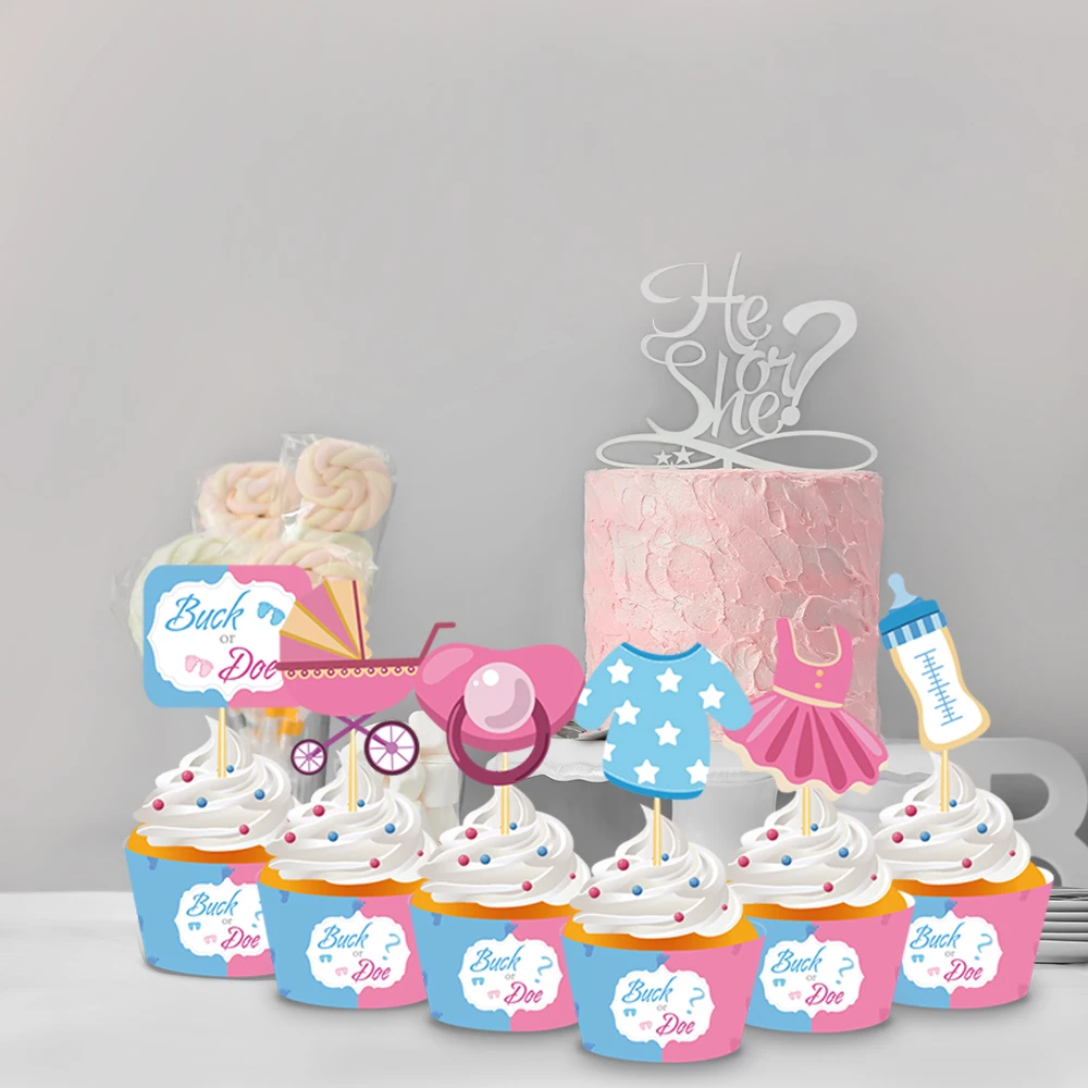 Buck or Doe Cake Wrapper Baby Shower Cake Topper Decoration Kids Happy Birthday Cupcake Decorating Supplies
Buck or Doe Cake Wrapper Baby Shower Cake Topper Decoration Kids Happy Birthday Cupcake Decorating Supplies