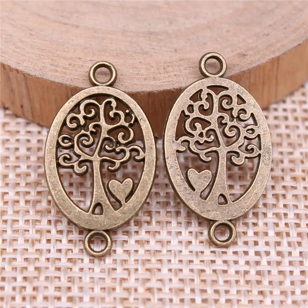 Oval Tree Love Connector Charms For Jewelry Making Findings Handmade DIY Craft 10pcs Antique Bronze Color 13x23mm
Oval Tree Love Connector Charms For Jewelry Making Findings Handmade DIY Craft 10pcs Antique Bronze Color 13x23mm