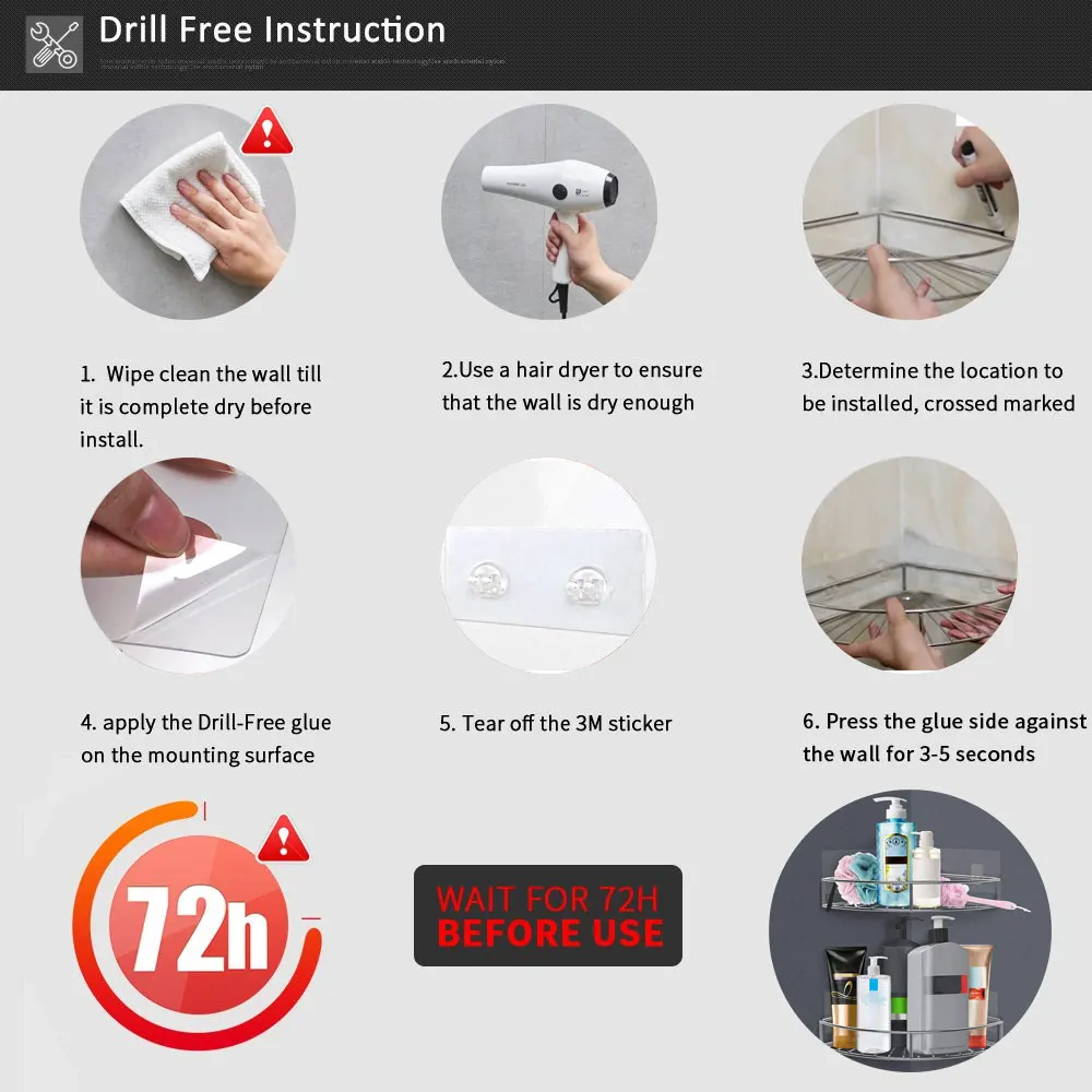 Stainless Steel Bathroom Corner Shelf Shower Shampoo Soap Cosmetic Shelves Kitchen Accessories Storage Organizer Rack Holder
Stainless Steel Bathroom Corner Shelf Shower Shampoo Soap Cosmetic Shelves Kitchen Accessories Storage Organizer Rack Holder