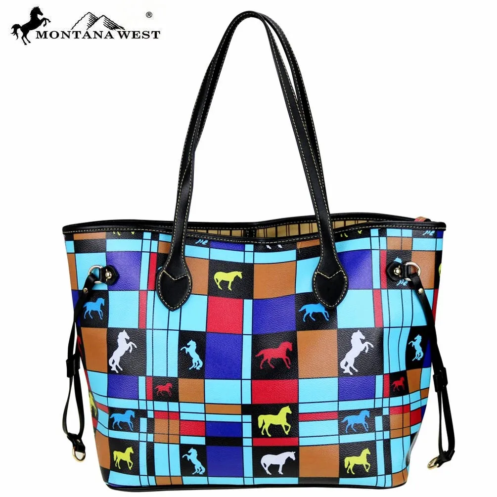 

The Trail of Painted Ponies Collection Tote With Matching Clutch Bag