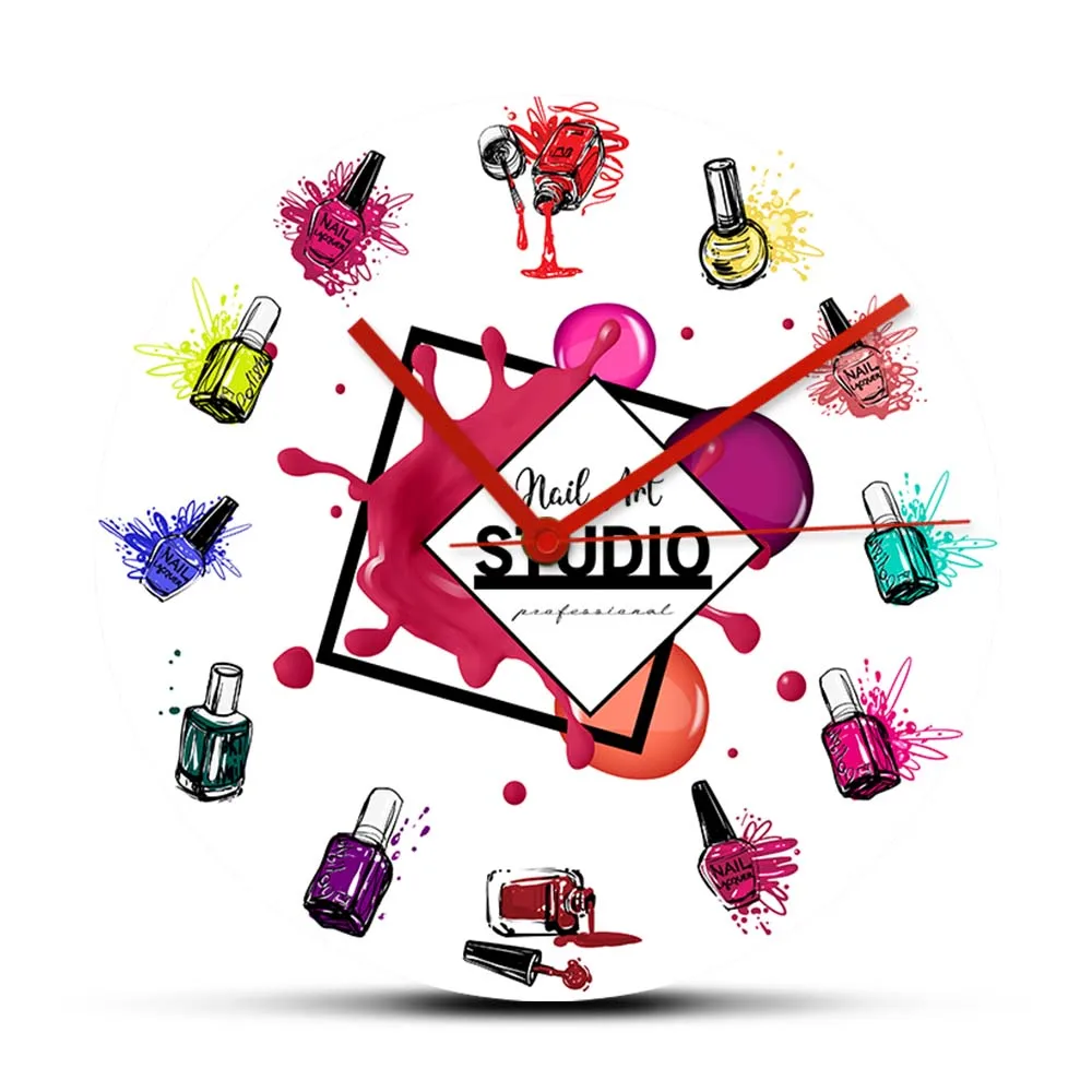 Nail Art Studio Decorative Wall Clock Silent Quartz Clock Haning Wall Watch Beauty Salon Decoration Nail Technician Gift Idea
Nail Art Studio Decorative Wall Clock Silent Quartz Clock Haning Wall Watch Beauty Salon Decoration Nail Technician Gift Idea
