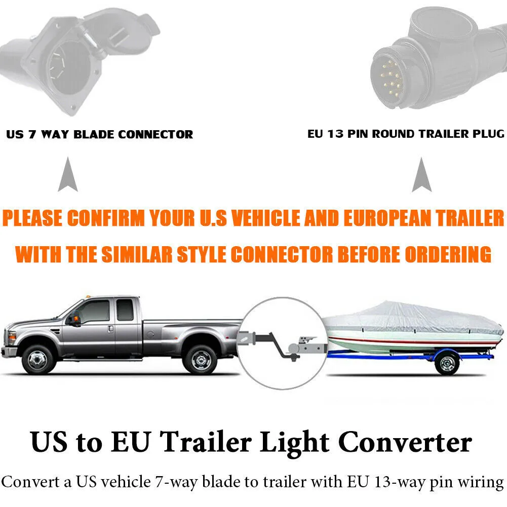 Trailer Light Converter US Vehicle 7-Way Plug To European 13-Pin Round Connector Trailer Light Converter Car Accessories
Trailer Light Converter US Vehicle 7-Way Plug To European 13-Pin Round Connector Trailer Light Converter Car Accessories