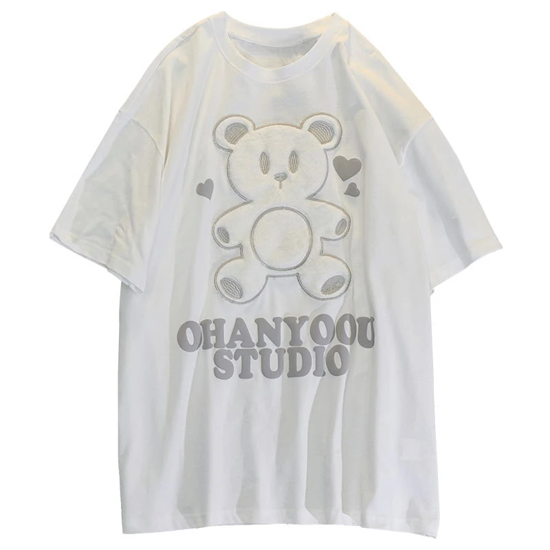 Houthion Women's T-shirt New Casual Fashion Loose Large Size Mid-length Short Sleeve Cartoon Print T Shirt Summer
Houthion Women's T-shirt New Casual Fashion Loose Large Size Mid-length Short Sleeve Cartoon Print T Shirt Summer