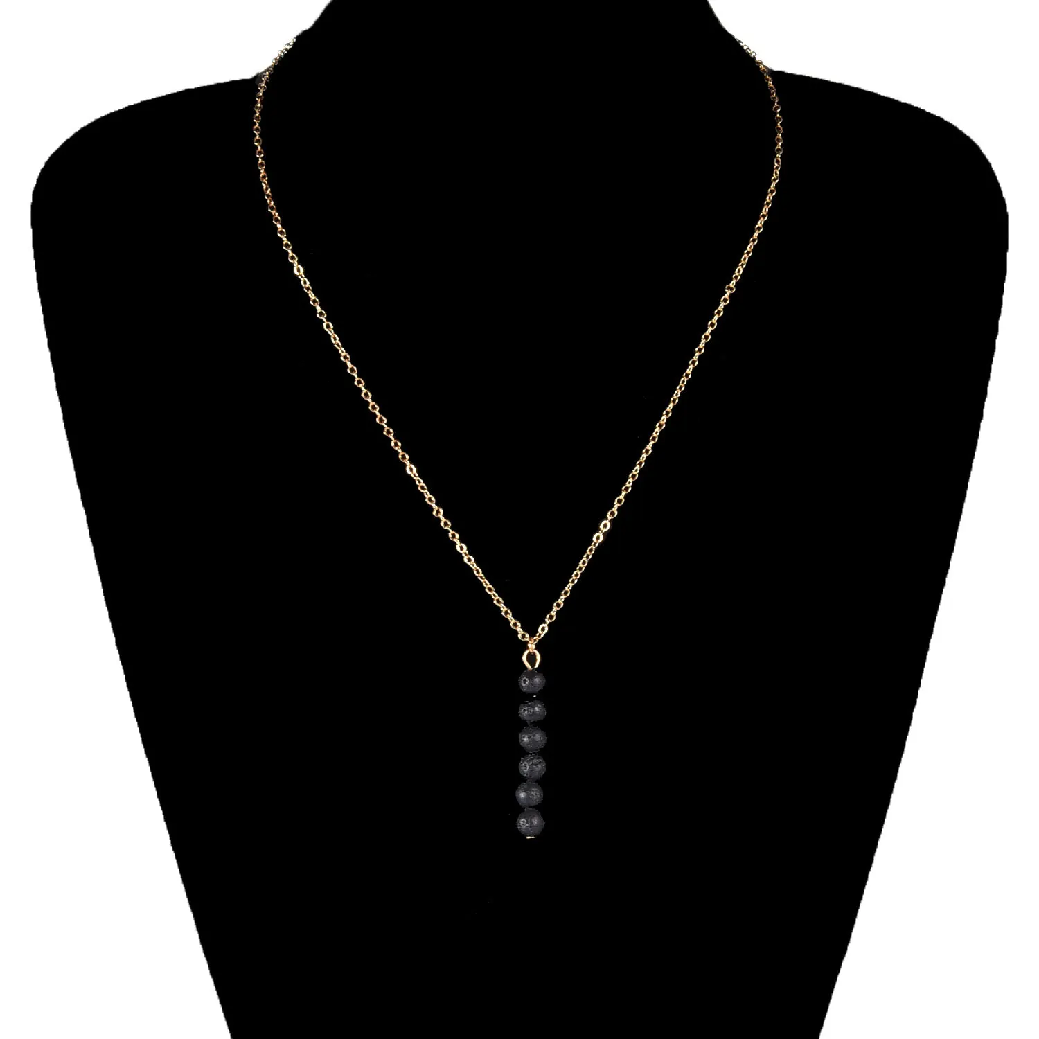 Natural Volcanic Stone Chain Necklace Pendant Women Personality Simple Gold Silver Color Clavicle Necklace Fashion Neck Jewelry
Natural Volcanic Stone Chain Necklace Pendant Women Personality Simple Gold Silver Color Clavicle Necklace Fashion Neck Jewelry