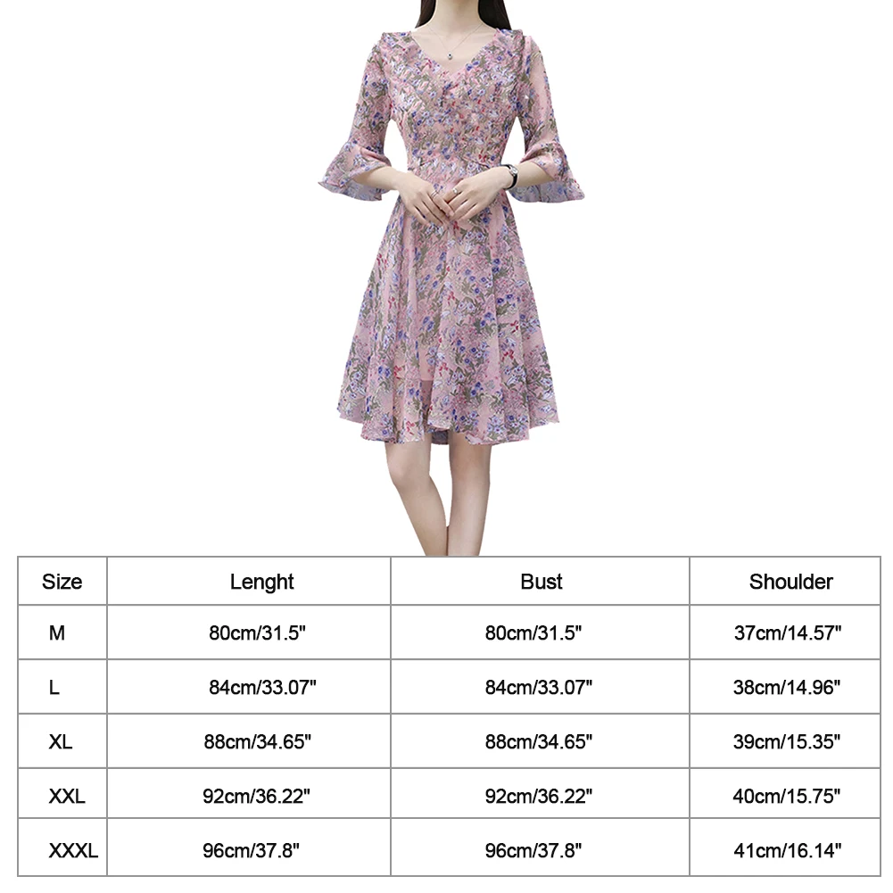 2021 Women Dresses Summer V Neck Floral Print Beach Dress Ruffle Half Sleeve Tunic Female Midi Dress robe femme dropshipping#38
2021 Women Dresses Summer V Neck Floral Print Beach Dress Ruffle Half Sleeve Tunic Female Midi Dress robe femme dropshipping#38