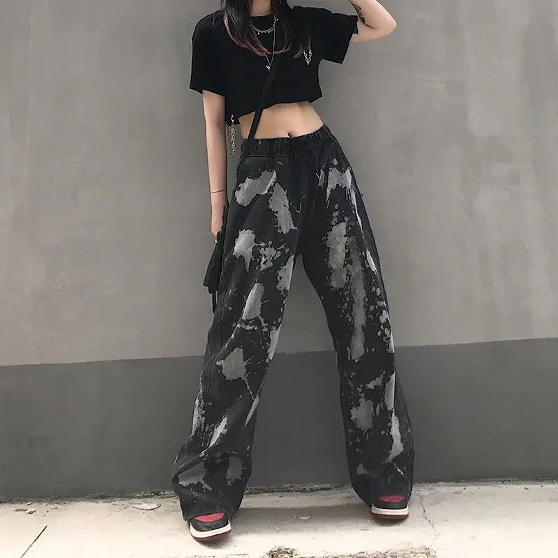 2021Spring new style tie-dye denim black trousers women street retro all-match straight loose casual thin mopping wide leg pants
2021Spring new style tie-dye denim black trousers women street retro all-match straight loose casual thin mopping wide leg pants