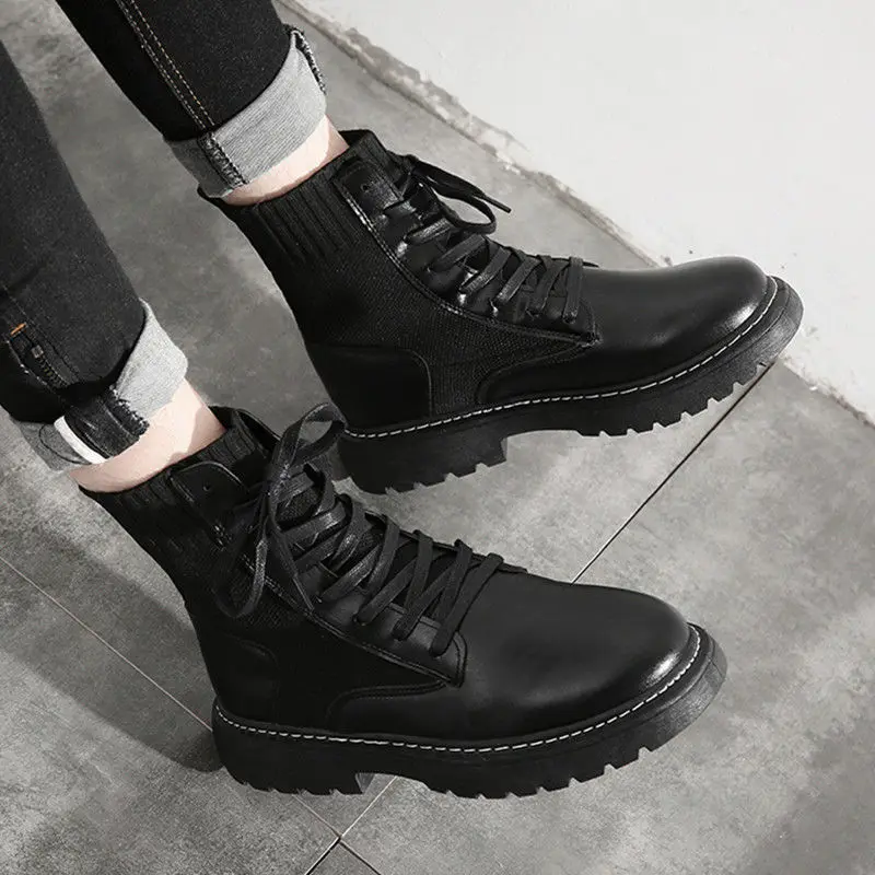 Men's Boots Mid-Top Tooling Boots Hight-Top British Men's Shoes Autumn Trendy Shoes Breathable Couple Black Leather Boots
Men's Boots Mid-Top Tooling Boots Hight-Top British Men's Shoes Autumn Trendy Shoes Breathable Couple Black Leather Boots