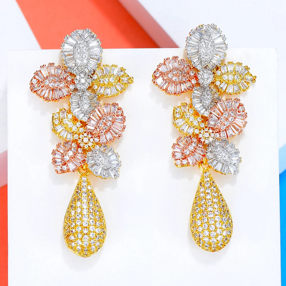 Blachette High Quality Luxury Waterdrop Pendant Earrings Cubic Zirconia for Women Bridal Wedding Banquet Party Fashion Jewelry
Blachette High Quality Luxury Waterdrop Pendant Earrings Cubic Zirconia for Women Bridal Wedding Banquet Party Fashion Jewelry