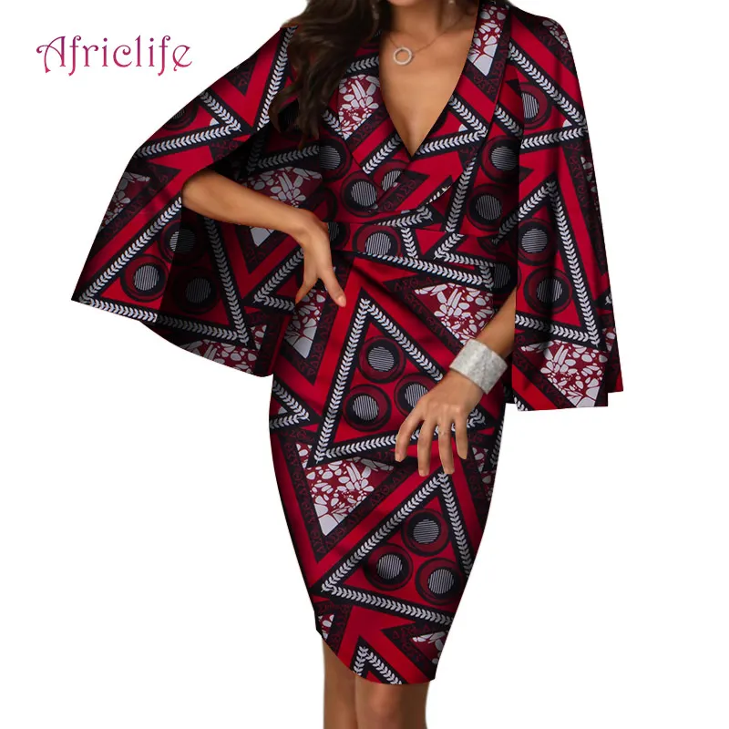 One Pcs Slim Women Dresses Above Knee African Clothing Deep V Dresses for Office Sexy Lady African Wax Cotton Clothes WY6328
One Pcs Slim Women Dresses Above Knee African Clothing Deep V Dresses for Office Sexy Lady African Wax Cotton Clothes WY6328