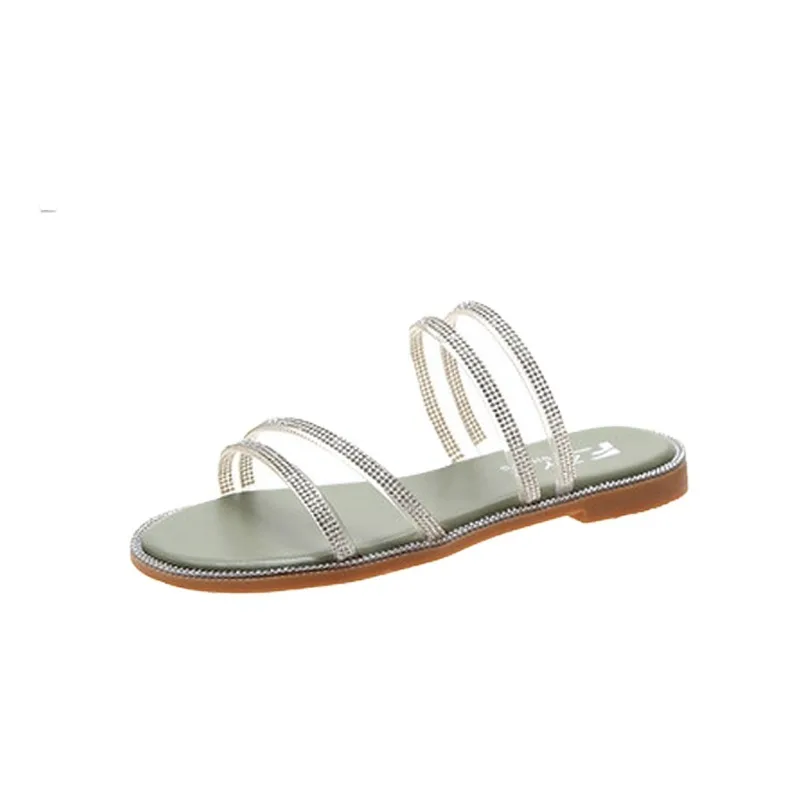 Women's Shoes Fashion Sandals with 2021 Summer Rhinestone New Wild Fairy Style Simple Sweet Flat Sandals Women Open Toe Sandals
Women's Shoes Fashion Sandals with 2021 Summer Rhinestone New Wild Fairy Style Simple Sweet Flat Sandals Women Open Toe Sandals