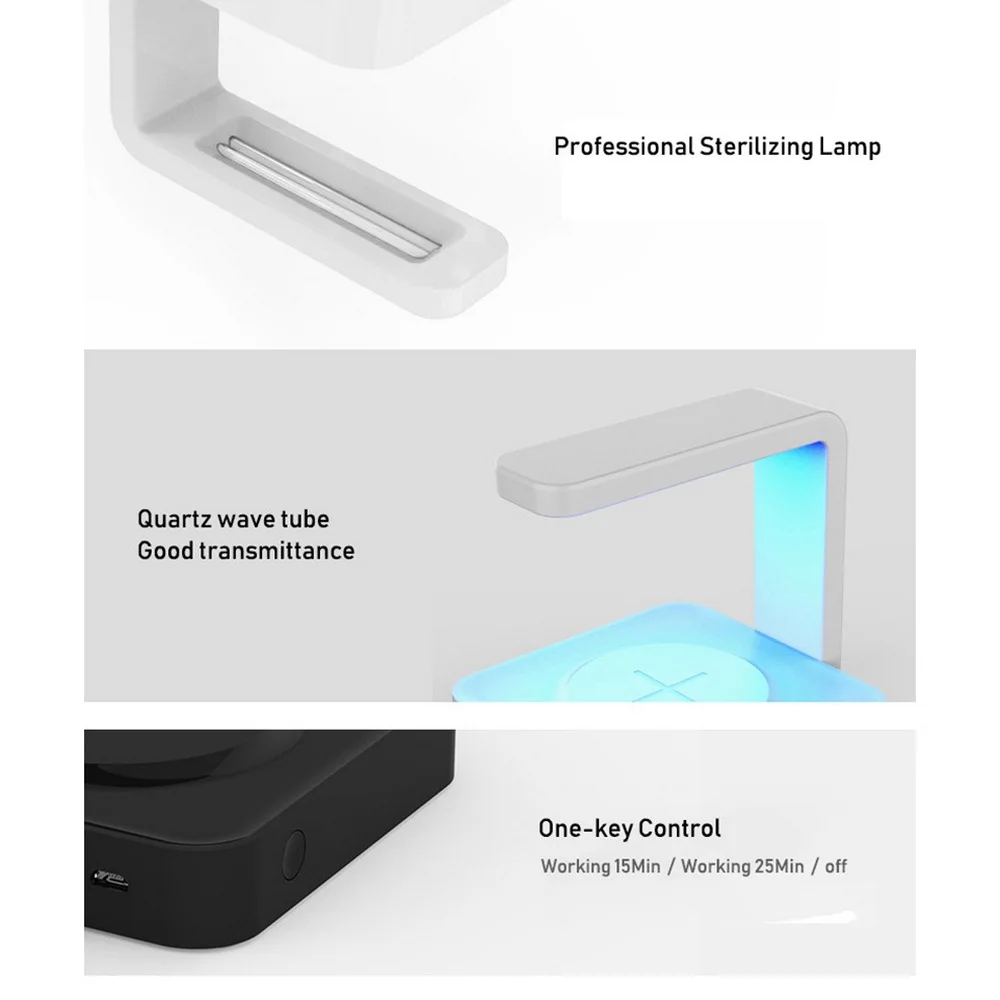 Portable Smart Wireless Mobile Phone UV Lamp Sterilizer Charging Cathode Ultraviolet Sterilization Disinfection
Portable Smart Wireless Mobile Phone UV Lamp Sterilizer Charging Cathode Ultraviolet Sterilization Disinfection