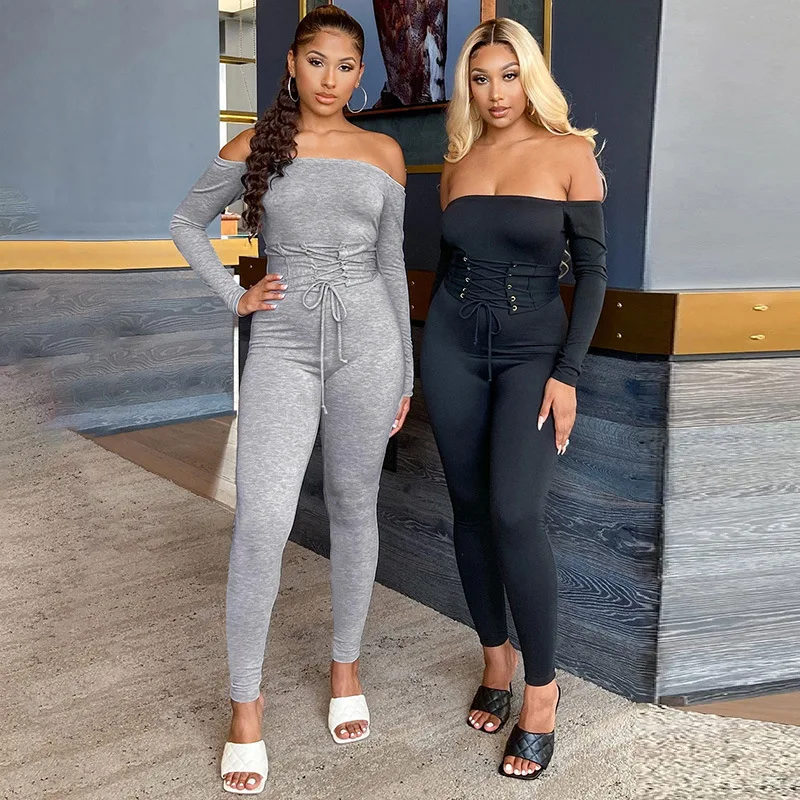 Sexy Women Jumpsuit Off Shoulder Slash Neck Cross Bandage Skinny Long Romper Women Jumpsuit Outfit
Sexy Women Jumpsuit Off Shoulder Slash Neck Cross Bandage Skinny Long Romper Women Jumpsuit Outfit