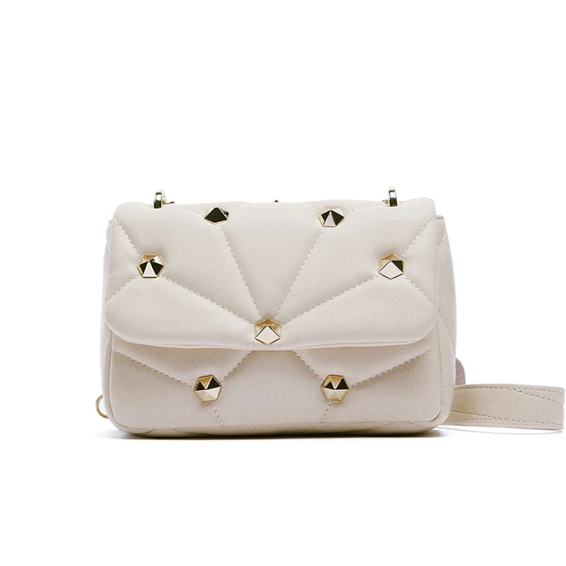 Fashion Rivet Quilted Crossbody Bag for Women Designer Brands Chian Shoulder Bag Luxury Pu Leather Messenger Bag Small Flap 2022
Fashion Rivet Quilted Crossbody Bag for Women Designer Brands Chian Shoulder Bag Luxury Pu Leather Messenger Bag Small Flap 2022