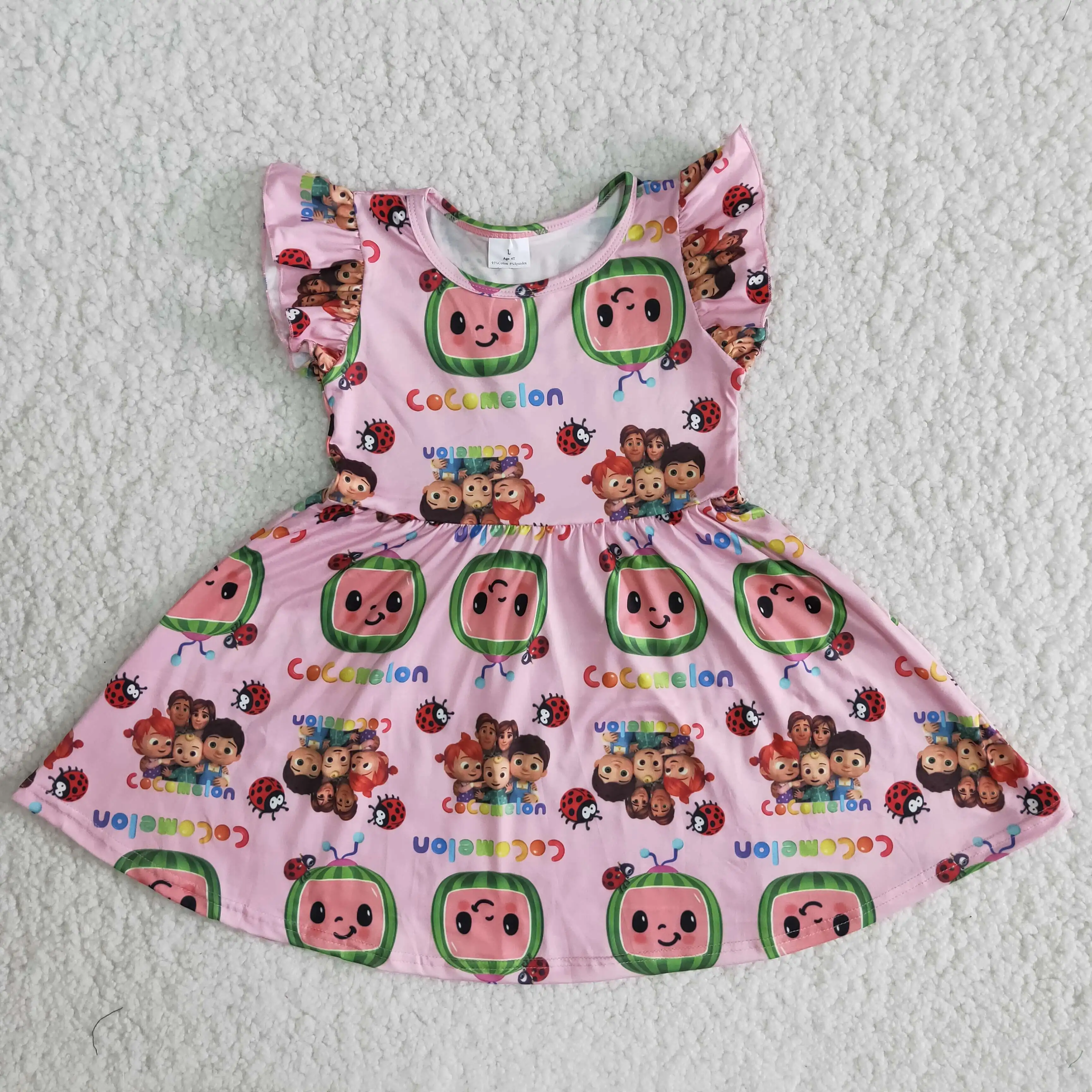 2021 New Cartoon Watermelon Print Pink Skirts With Little Flying Sleeve Girl's Dresses
2021 New Cartoon Watermelon Print Pink Skirts With Little Flying Sleeve Girl's Dresses