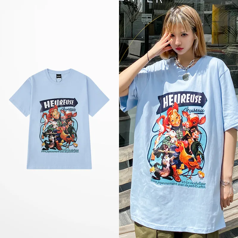 New Fashion High Street INS T Shirt Men Men Funny Cartoon Print T Shirts Men 100% Cotton Retro Lovers Couple Blue Short Tee
New Fashion High Street INS T Shirt Men Men Funny Cartoon Print T Shirts Men 100% Cotton Retro Lovers Couple Blue Short Tee