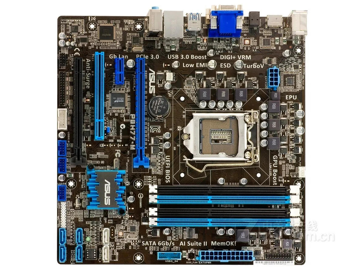 Материнская плата Asus P8H77-M, Intel H77 DDR3 32 Гб 2200 (OC), разъем LGA 1155, процессоры i3, i5, i7, PCIe X16, DVI, HDMI, USB3.0, SATA3, uATX, для настольного ПК
Материнская плата Asus P8H77-M, Intel H77 DDR3 32 Гб 2200 (OC), разъем LGA 1155, процессоры i3, i5, i7, PCIe X16, DVI, HDMI, USB3.0, SATA3, uATX, для настольного ПК