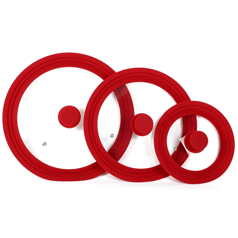 Universal Lid for Pots,Pans and Skillets Tempered Glass Covers with Heat Resistant Silicone Rim Durable 
Universal Lid for Pots,Pans and Skillets Tempered Glass Covers with Heat Resistant Silicone Rim Durable