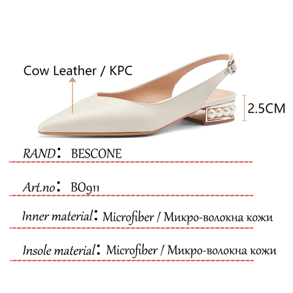 BESCONE New Women's Shoes Pointed Toe Pearl Square heel Buckle Strap Office Low-heeled Shoes Fashion Commute Summer Pumps BO911
BESCONE New Women's Shoes Pointed Toe Pearl Square heel Buckle Strap Office Low-heeled Shoes Fashion Commute Summer Pumps BO911