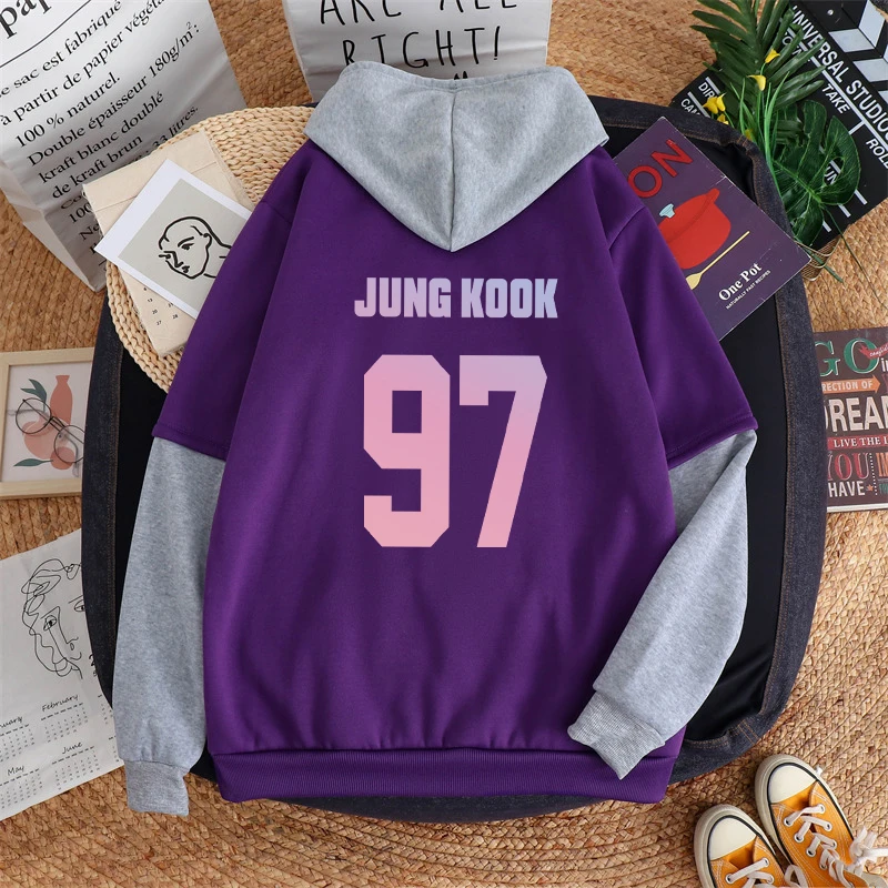 Осенне-зимняя женская флисовая толстовка с вышивкой популярных цветов Bangtan Boys Love