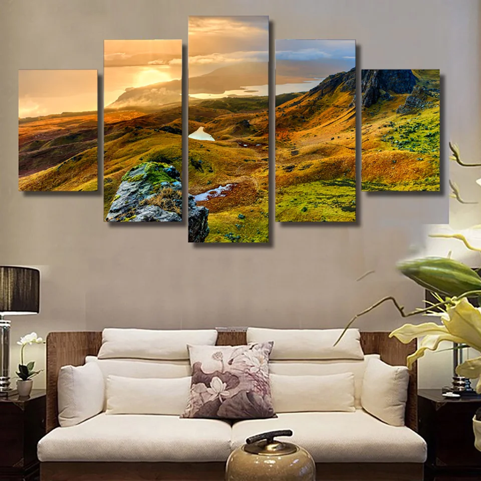 5 Panel Mountains Sunset Landscape Modern Painting On Canvas Poster Frame Living Room Wall Art Pictures Home Modern Decoration
5 Panel Mountains Sunset Landscape Modern Painting On Canvas Poster Frame Living Room Wall Art Pictures Home Modern Decoration
