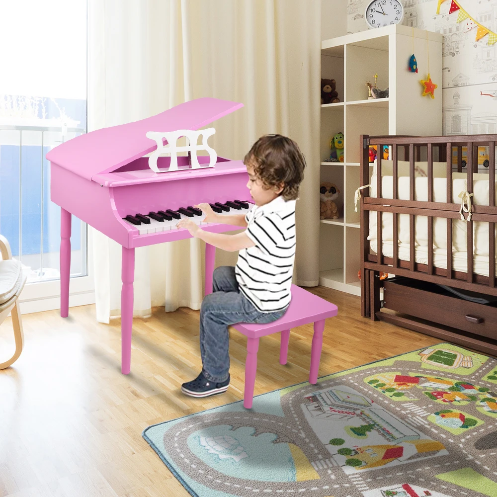 Kids Wooden Piano Toys 30 keys Children's Piano Four Feet with Music Stand Mechanical Sound Quality USA Warehouse Fast Shipping 
Kids Wooden Piano Toys 30 keys Children's Piano Four Feet with Music Stand Mechanical Sound Quality USA Warehouse Fast Shipping