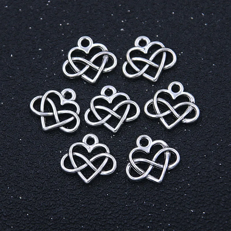 40PCS 13*15MM New Heart Infinity Link Charm Zinc Alloy Vintage Pendants Handmade For DIY Jewelry Making Accessories
40PCS 13*15MM New Heart Infinity Link Charm Zinc Alloy Vintage Pendants Handmade For DIY Jewelry Making Accessories