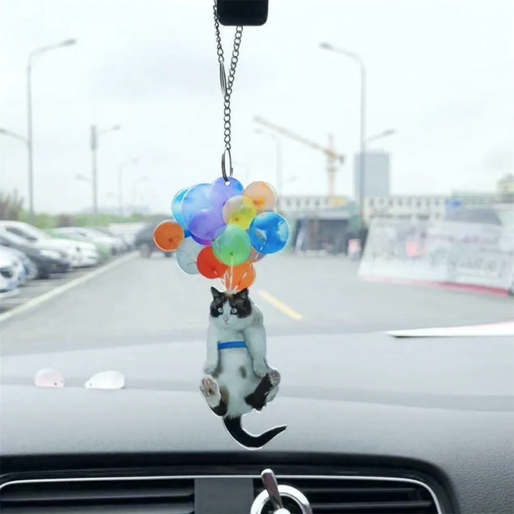 Cat Car Hanging Ornament With Colorful Balloon Flying Acrylic Cat Pendant Car Interior Decor Home Decor Backpack Keychain Gifts
Cat Car Hanging Ornament With Colorful Balloon Flying Acrylic Cat Pendant Car Interior Decor Home Decor Backpack Keychain Gifts