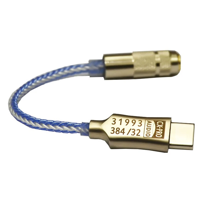 

Наушники CX31993 с разъемом USB Type-C DAC, усилитель синего цвета с выходом 3,5 мм, SNR128DB PCM 32B/384KHz для Android Windows 10, телефонных звонков