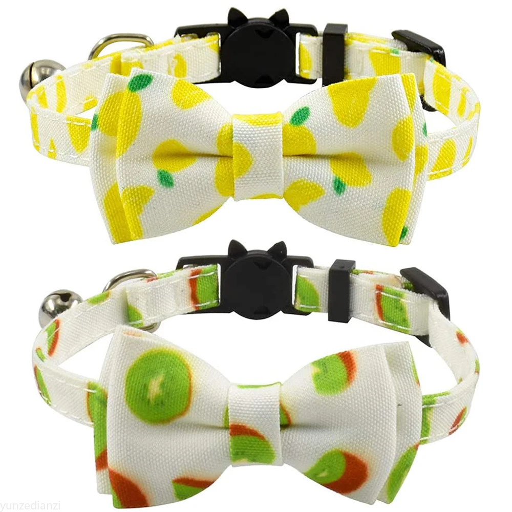 Cat Collars Breakaway with Bell and Bowtie Kiwi Berry Kiwifruit Patterns Safety Kitten Collars with Bow for Kitty Cats
Cat Collars Breakaway with Bell and Bowtie Kiwi Berry Kiwifruit Patterns Safety Kitten Collars with Bow for Kitty Cats