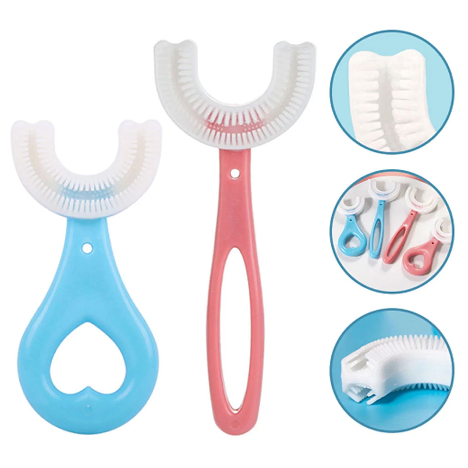 Baby U Shape Toothbrush 360 Degree Teeth Clean Soft Fur Food Grade Material Children Toothbrush Kids Supplies for Daily
Baby U Shape Toothbrush 360 Degree Teeth Clean Soft Fur Food Grade Material Children Toothbrush Kids Supplies for Daily