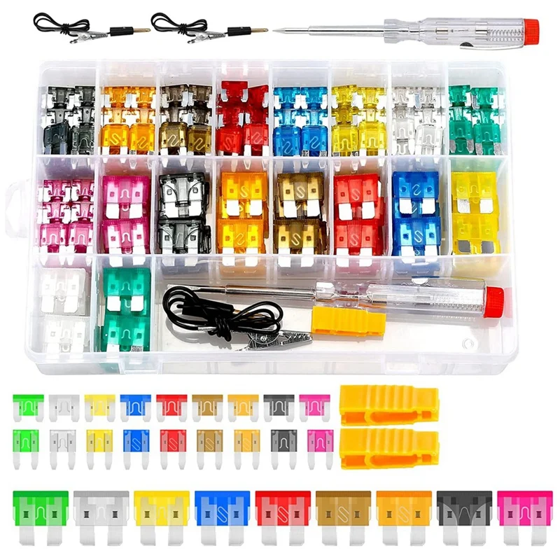 Fuse Classification Kit, 306 Pieces for Car Ship Truck SUV Car Replacement Blade Fuse Standard and Mini and Low Profile
Fuse Classification Kit, 306 Pieces for Car Ship Truck SUV Car Replacement Blade Fuse Standard and Mini and Low Profile
