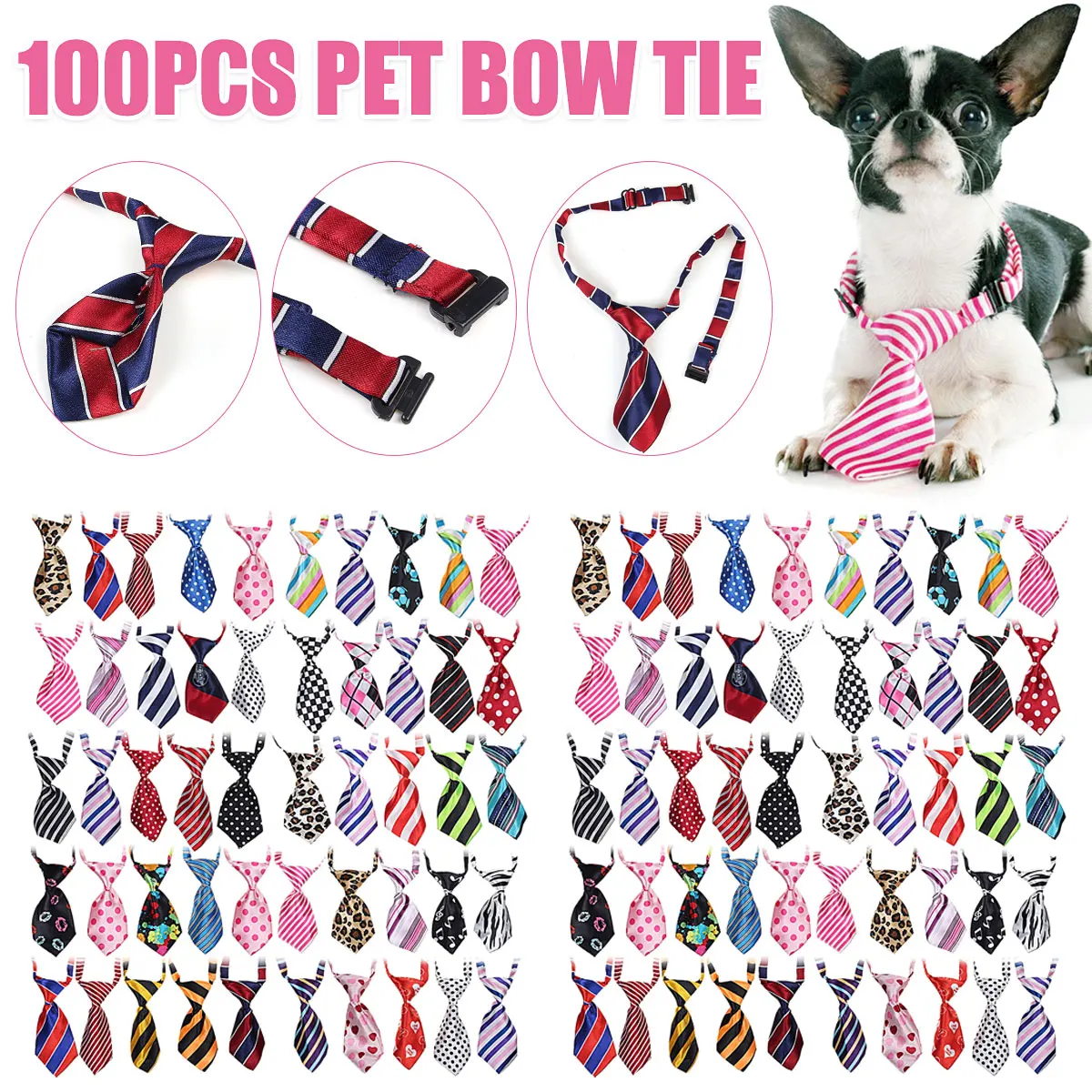 50/100 pcs/lot Mix Color Pet Dog Puppy Necktie Tie Ties Collar Grooming Pet Cat Dog Bow Tie Adjustable Pet Bowtie Accessories
50/100 pcs/lot Mix Color Pet Dog Puppy Necktie Tie Ties Collar Grooming Pet Cat Dog Bow Tie Adjustable Pet Bowtie Accessories
